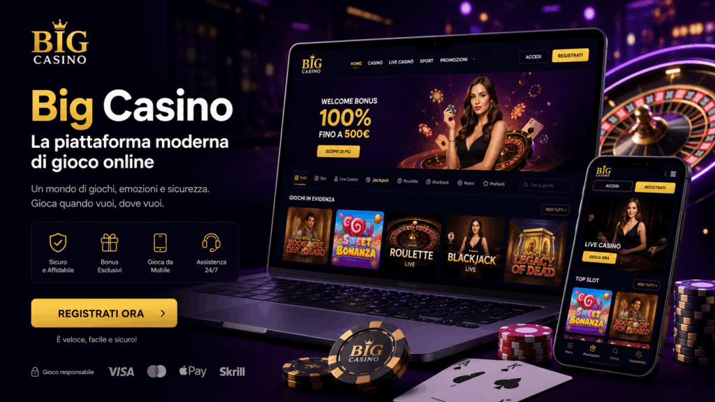 Big Casino come piattaforma moderna di gioco online